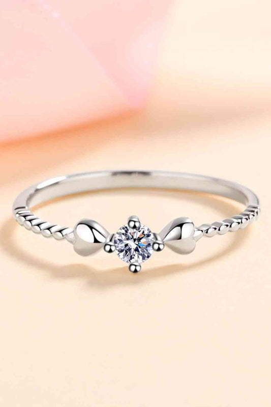 Adored Moissanite Heart 925 Sterling Silver Ring